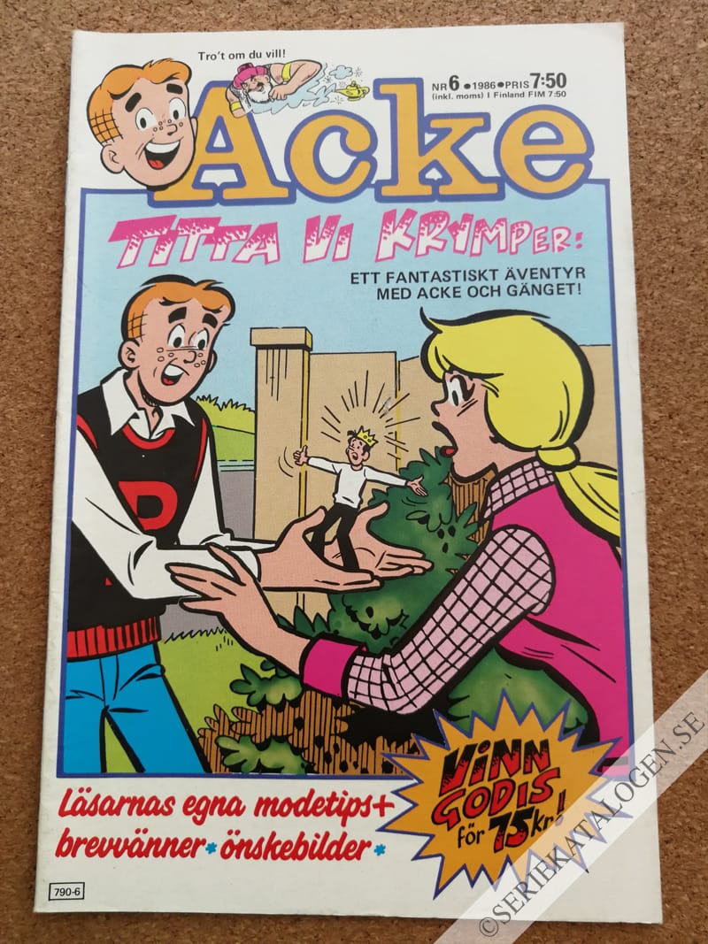 Framsida på Acke #6 (1986)