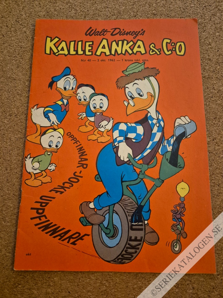 Framsida på Kalle Anka & C:o #40 (1962)
