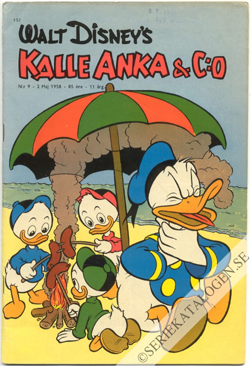 Framsida på Kalle Anka & C:o #9 (1958)