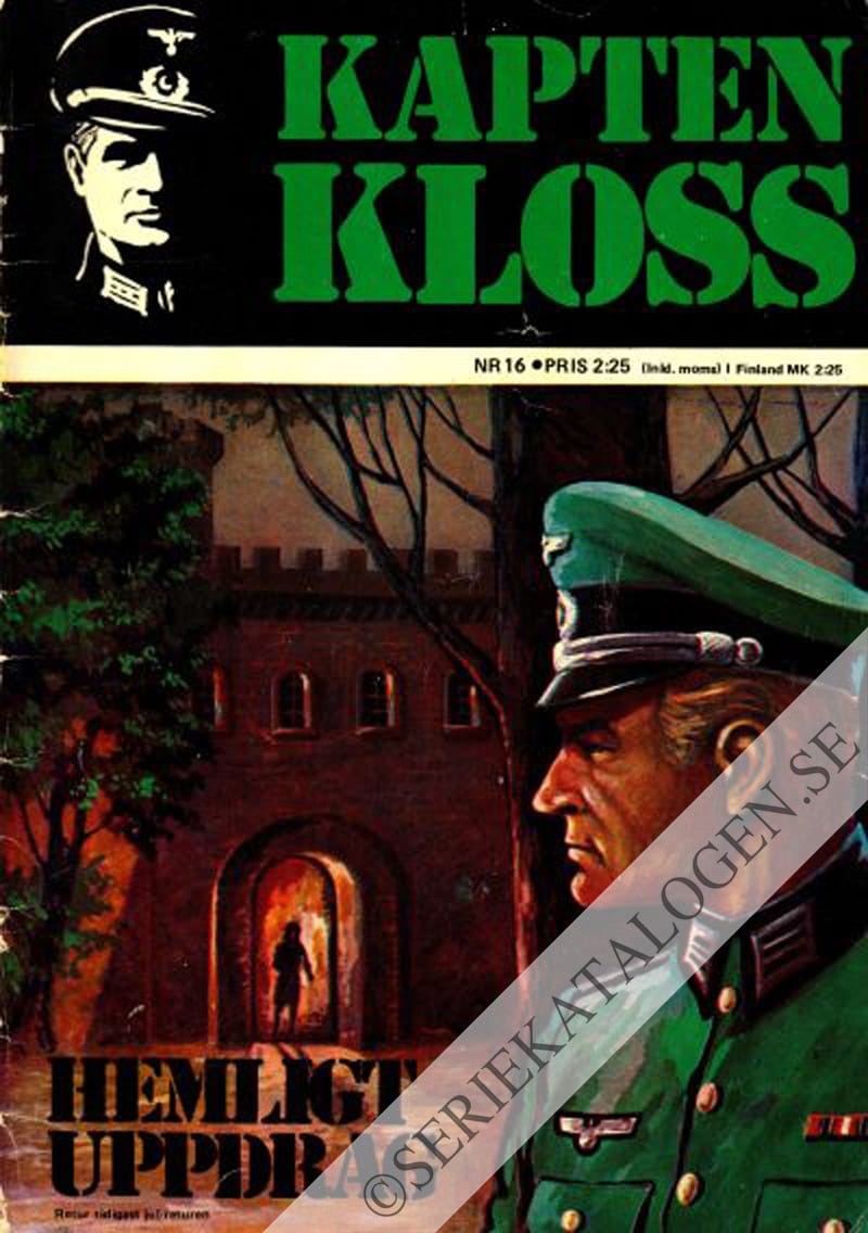 Framsida på Kapten Kloss #16 - Hemligt uppdrag (1973)