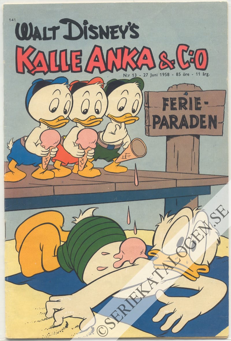 Framsida på Kalle Anka & C:o #13 (1958)