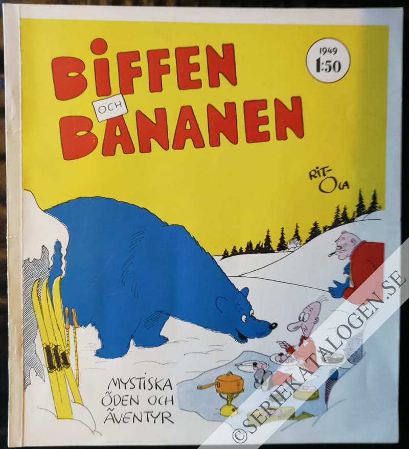 Framsida på Biffen och Bananen Mystiska öden och äventyr (1949)