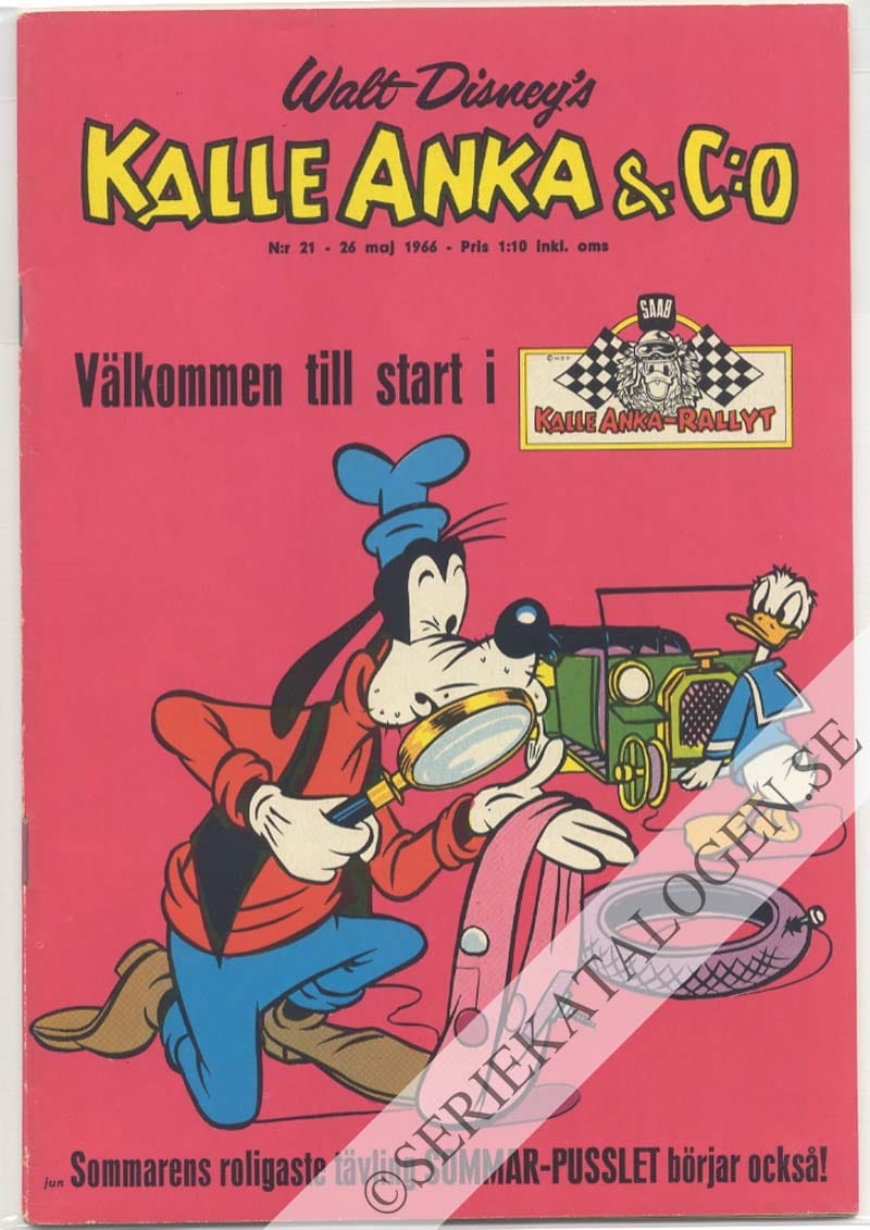 Framsida på Kalle Anka & C:o #21 (1966)