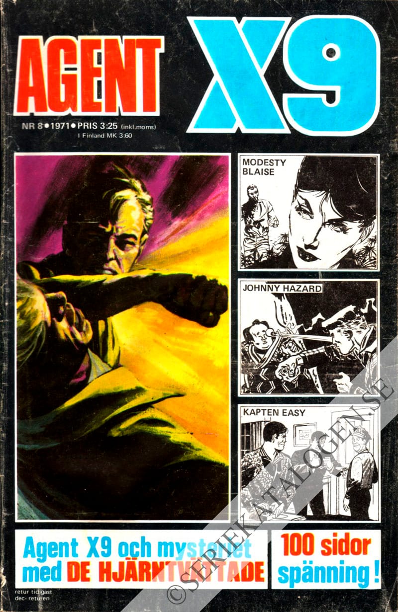 Framsida på Agent X9 #8 (1971)