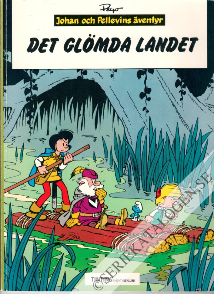 Framsida på Tintins äventyrsklubb Det glömda landet (1991)