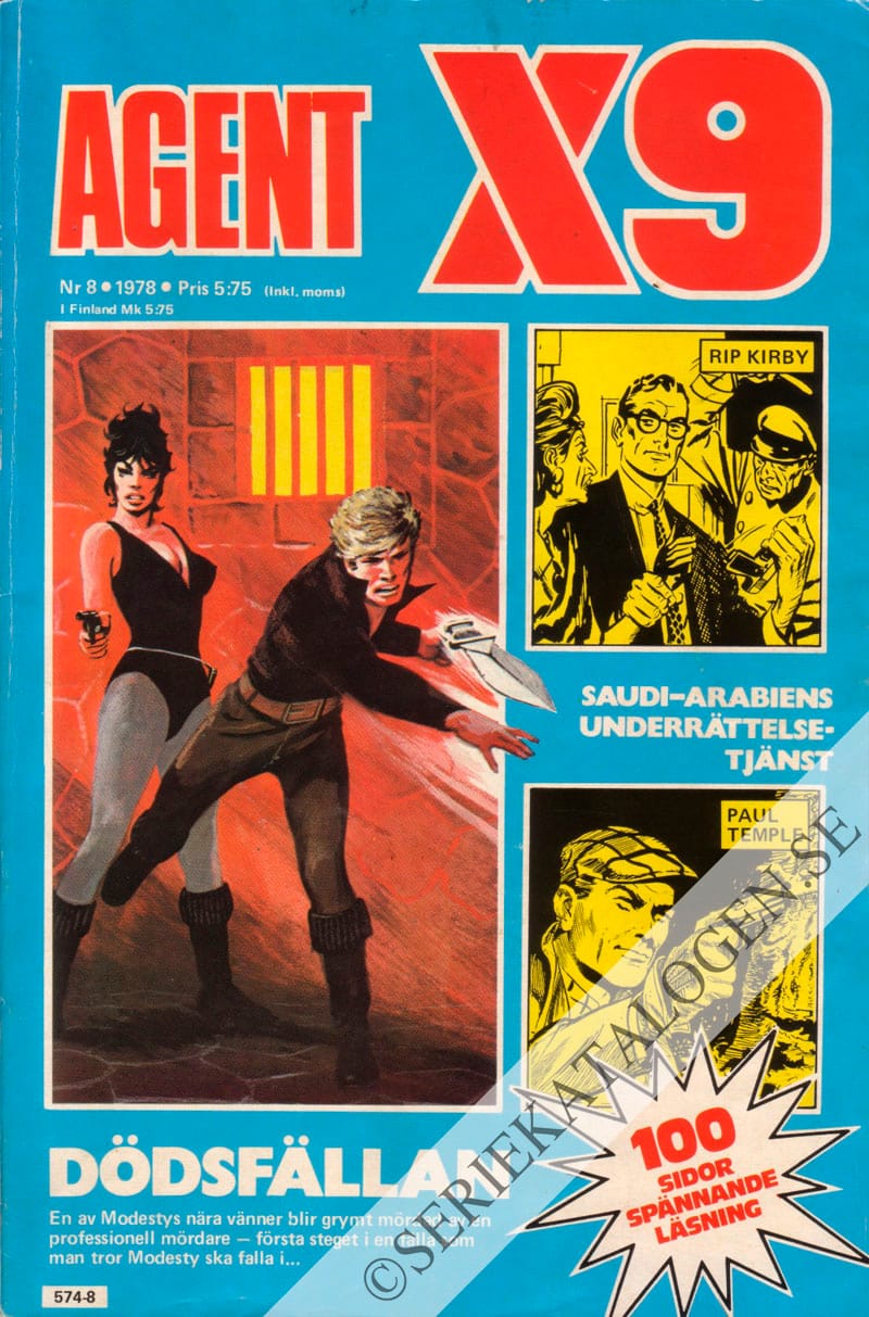 Framsida på Agent X9 #8 (1978)