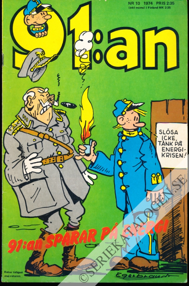 Framsida på 91:an #10 (1974)