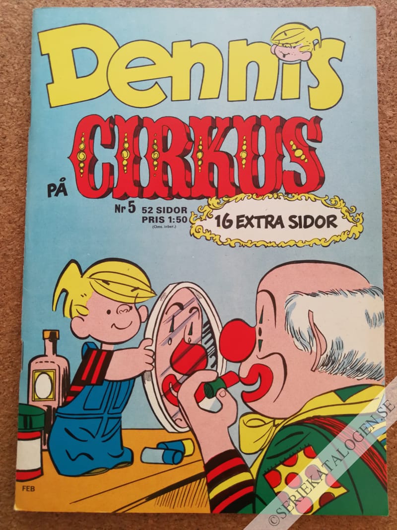 Framsida på Dennis #5 - Dennis på cirkus (1968)