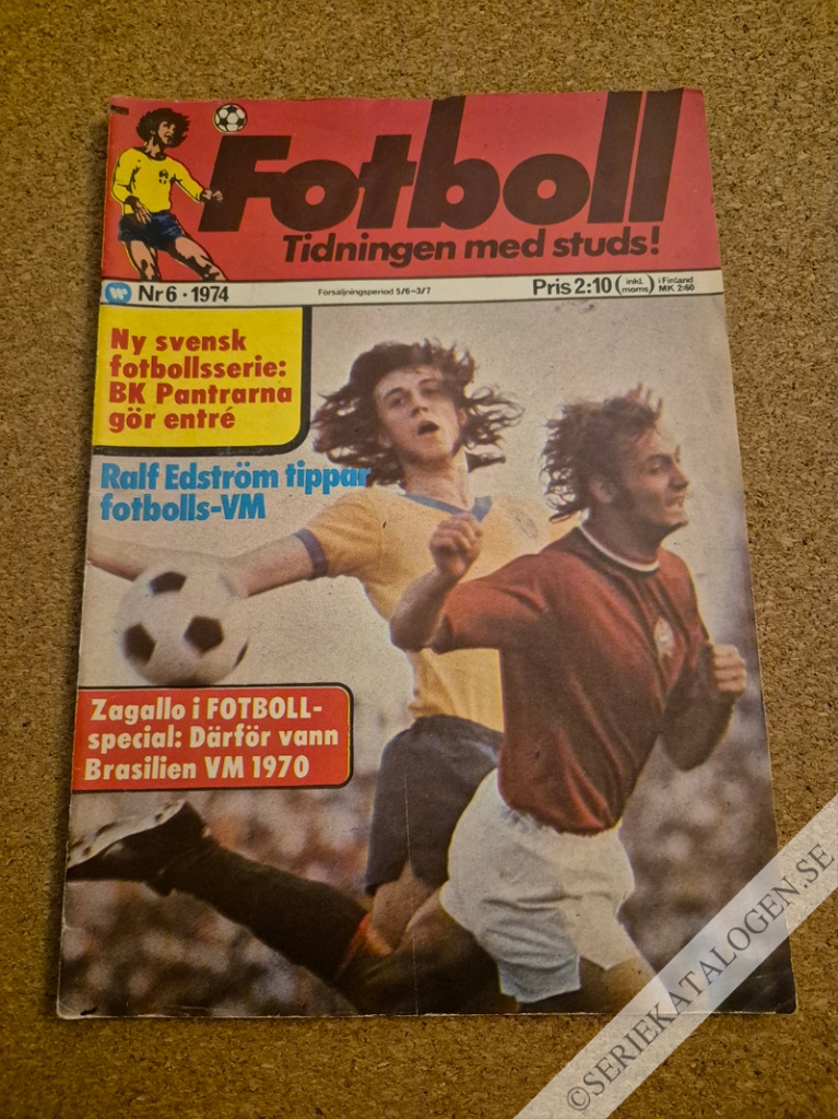 Framsida på Fotboll #6 (1974)