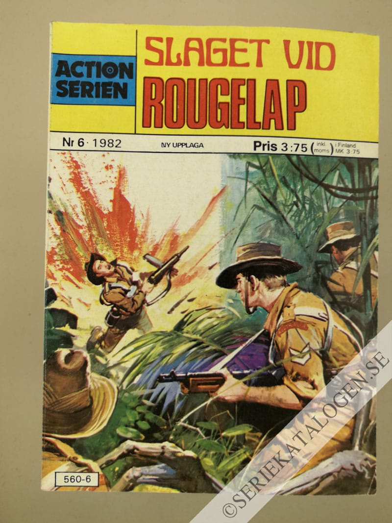 Framsida på Actionserien #6 - Slaget vid Rougelap (1982)
