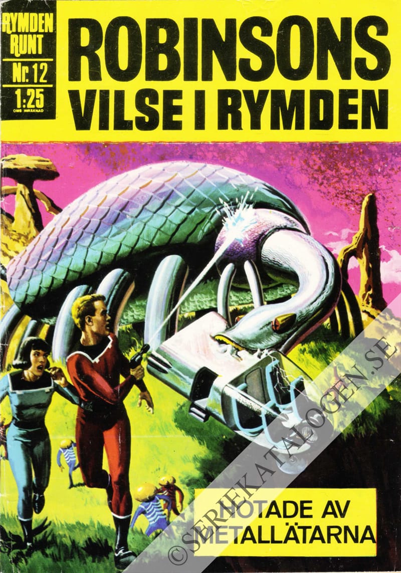 Framsida på Rymden runt Robinsons vilse i rymden - hotade av metallätarna (1968)