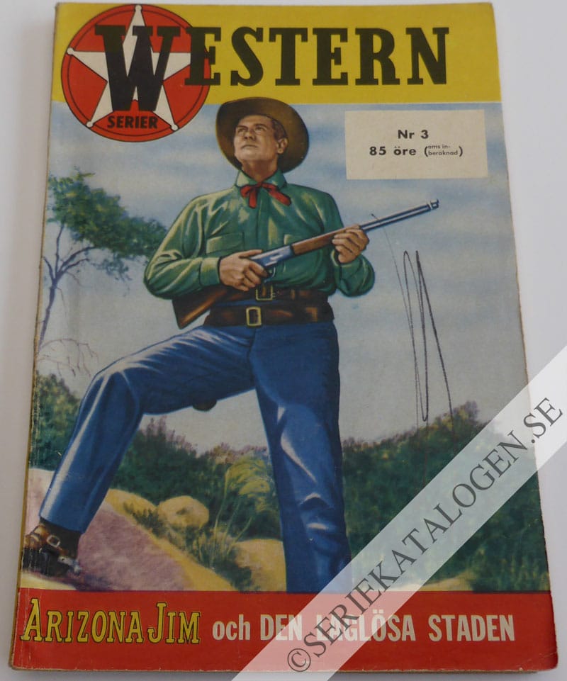 Framsida på Western-serier Arizona Jim och Den laglösa staden (1961)