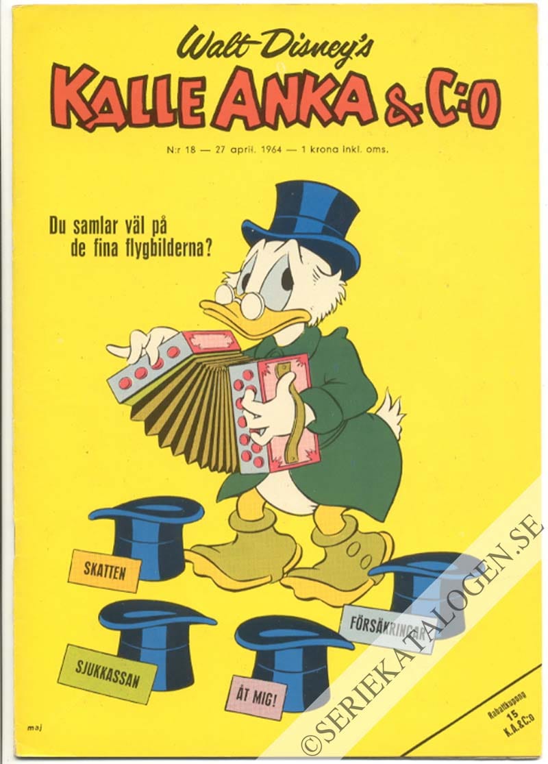 Framsida på Kalle Anka & C:o #18 (1964)