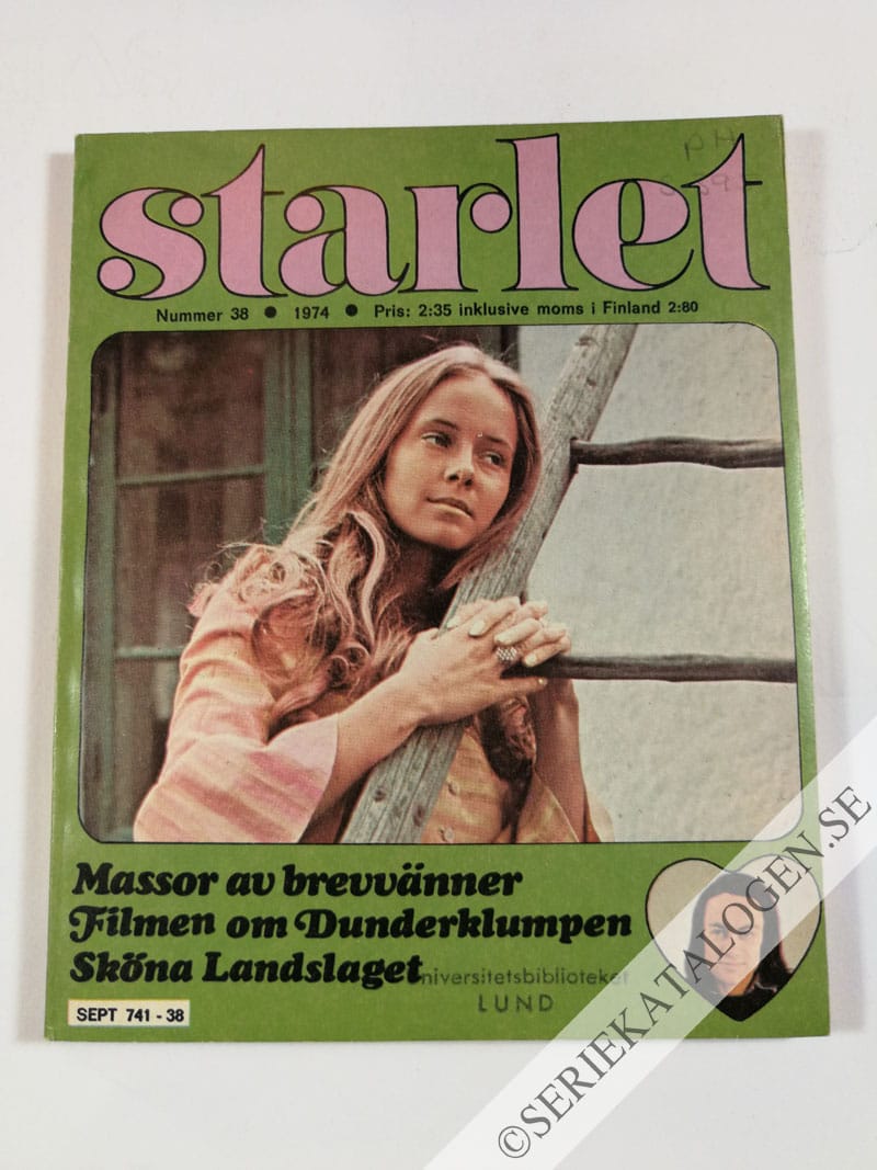 Framsida på Starlet #38 (1974)