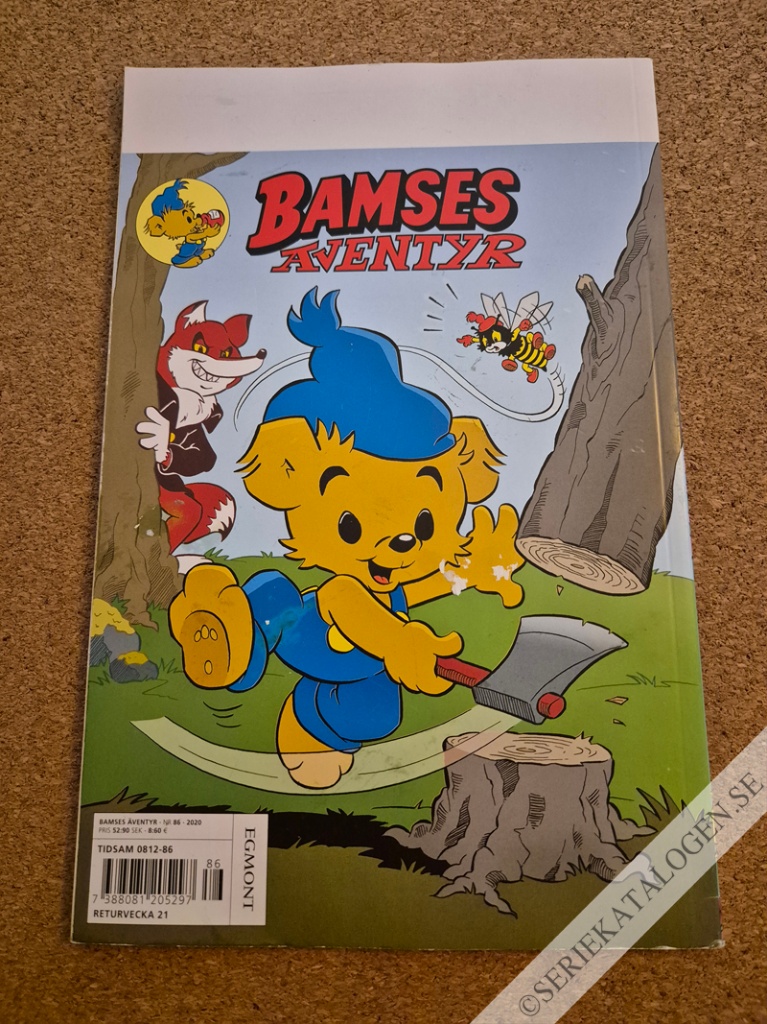 Baksida på Bamse på Labyrintön (2020)