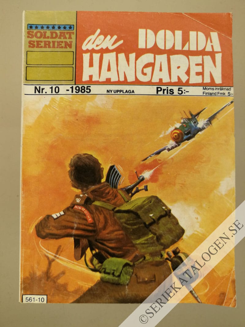 Framsida på Soldatserien #10 - Den dolda hangaren (1985)