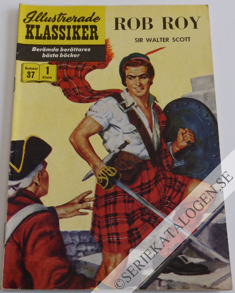 Framsida på Illustrerade Klassiker Rob Roy (1957)