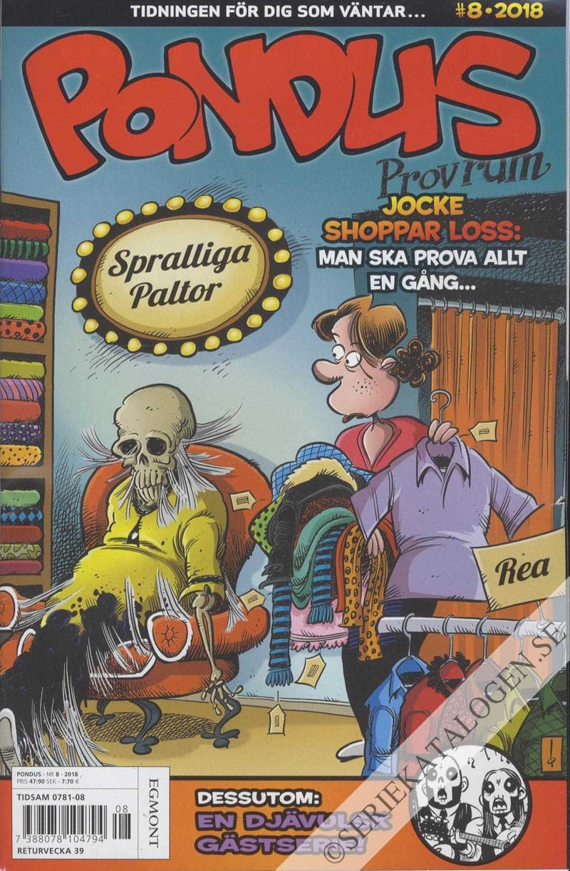 Framsida på Pondus #8 (2018)