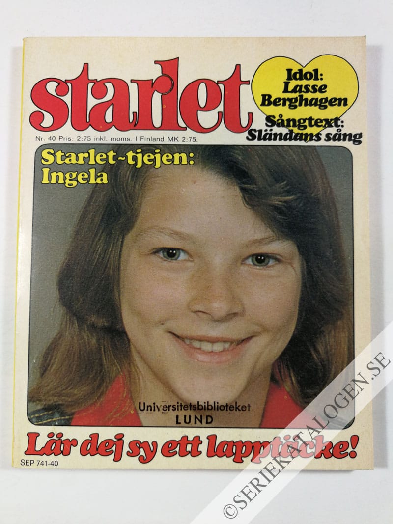 Framsida på Starlet #40 (1976)