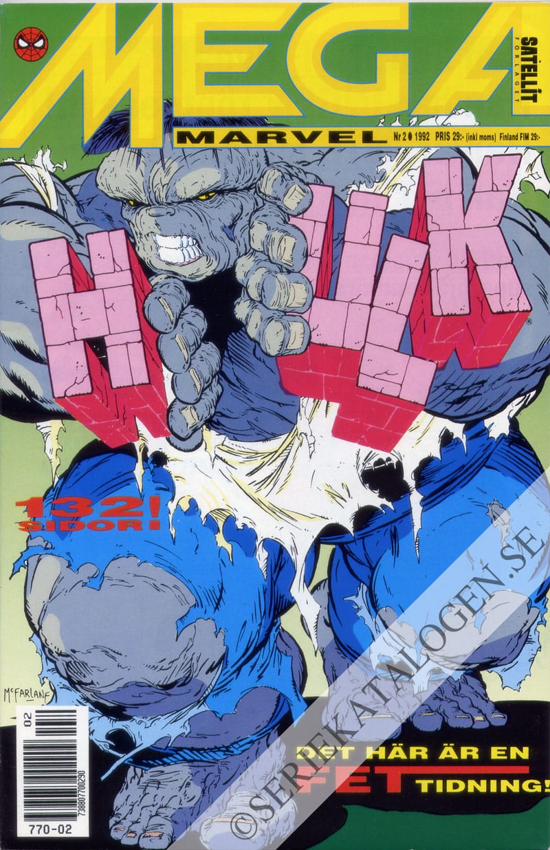 Framsida på Mega Marvel Hulk (1992)