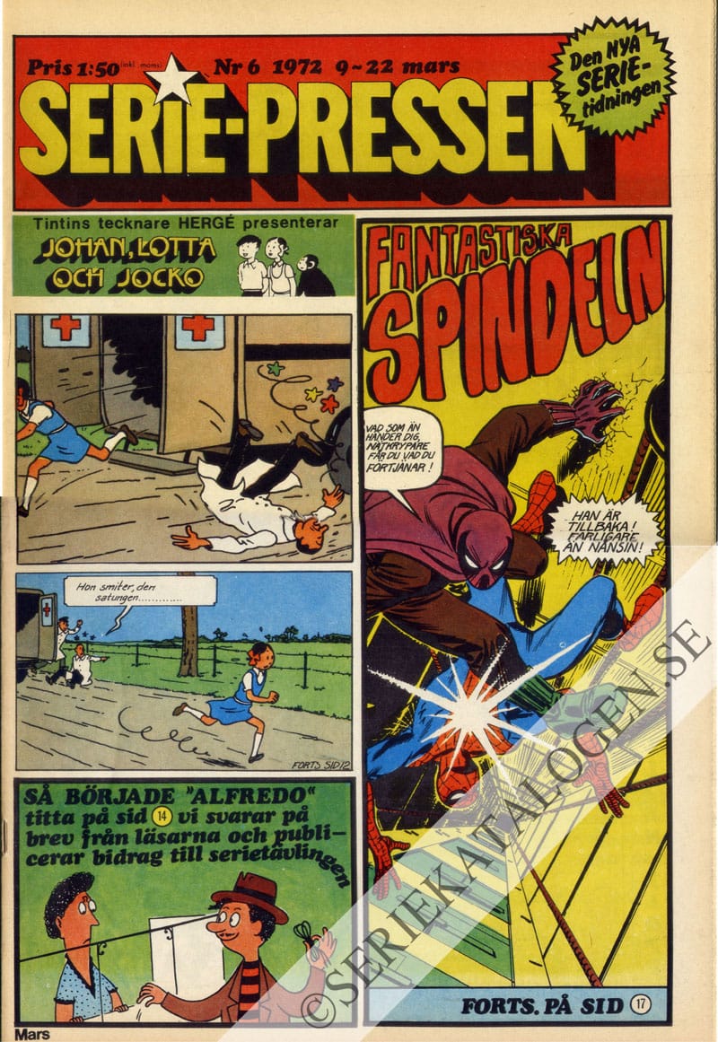 Framsida på Seriepressen #6 (1972)