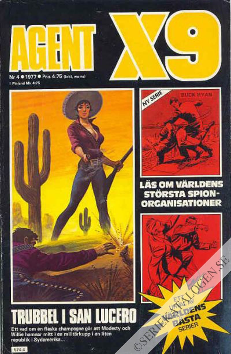Framsida på Agent X9 #4 (1977)