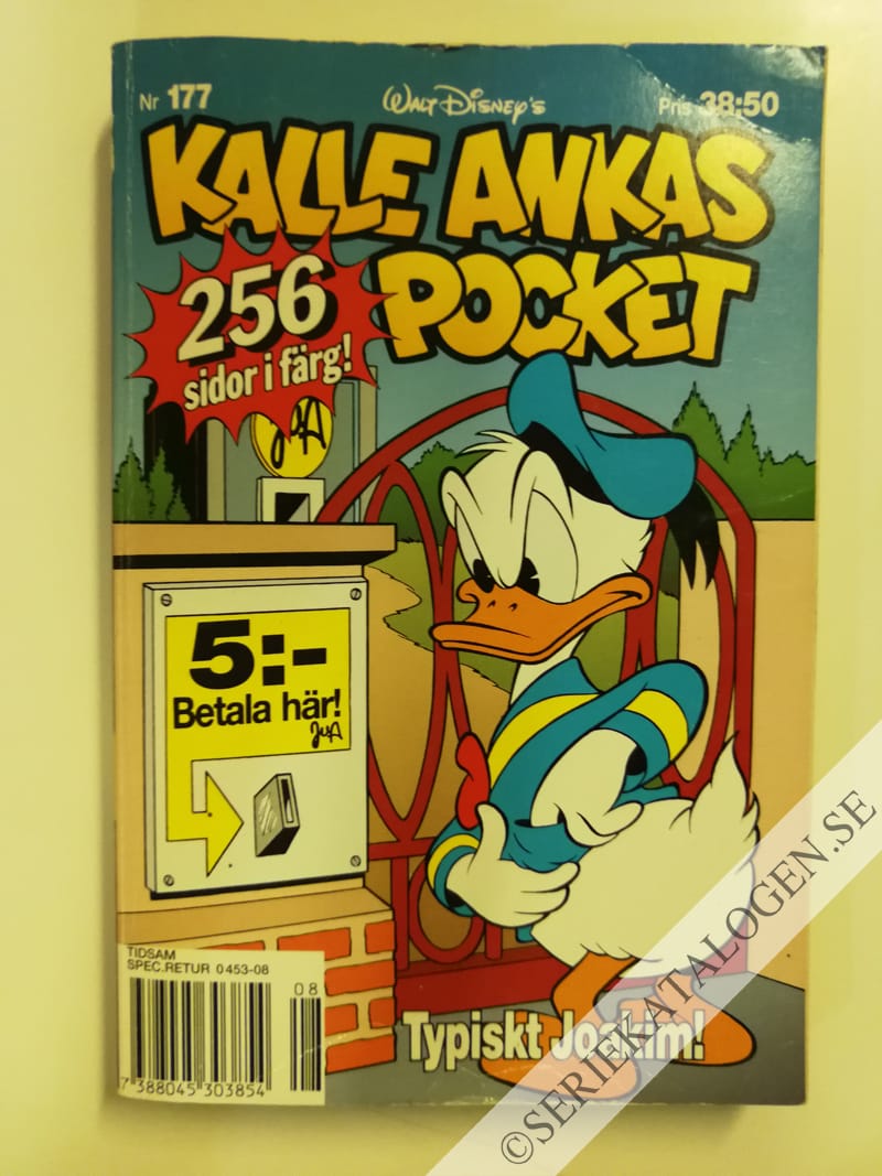 Framsida på Kalle Ankas pocket #177 - Typiskt Joakim! (1995)