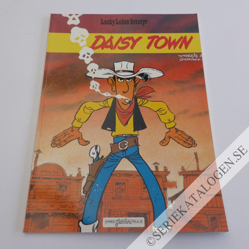 Framsida på Lucky Lukes äventyr Daisy Town (1983)