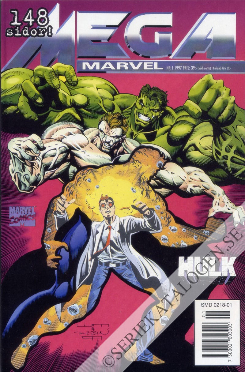 Framsida på Mega Marvel Hulk (1997)