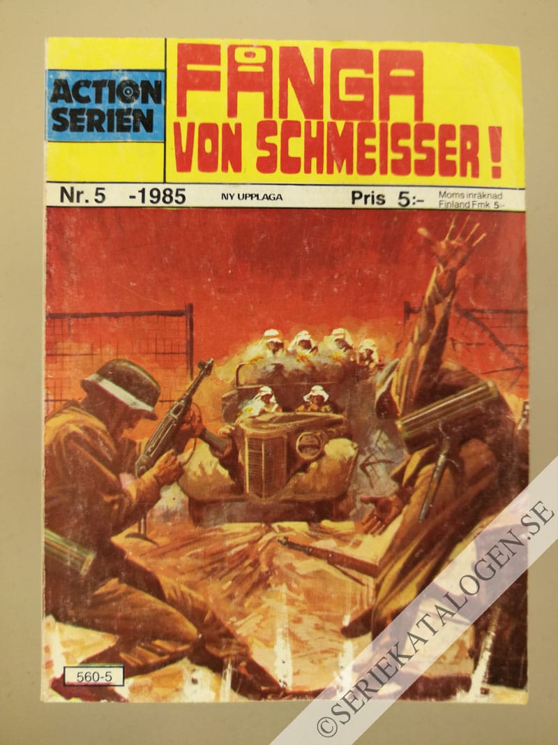 Framsida på Actionserien #5 - Fånga von Schmeisser! (1985)