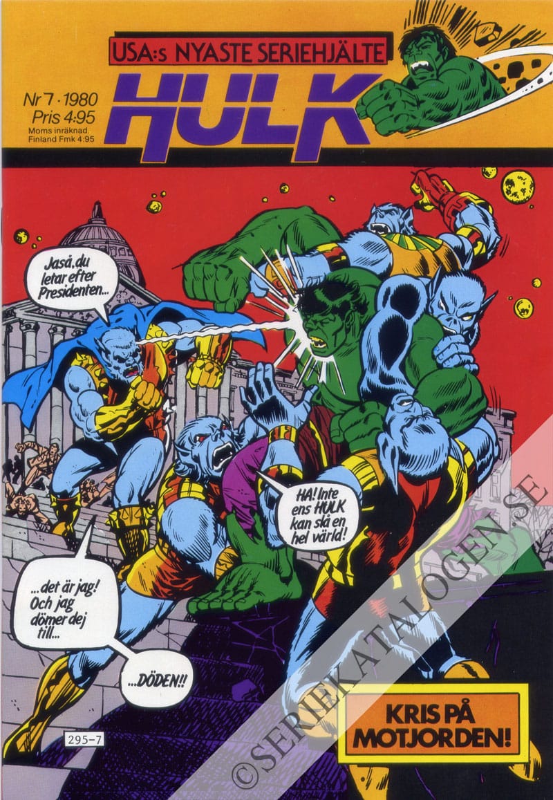 Framsida på Hulk #7 (1980)