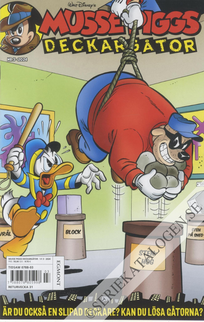 Framsida på Musse Piggs deckargåtor #3 (2024)