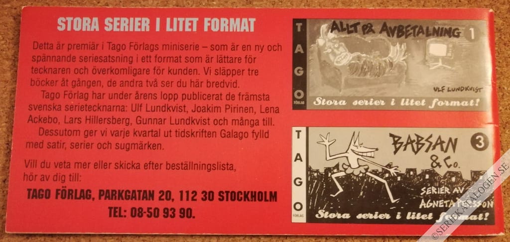 Baksida på James Börd möter Korpen från Kreml (1988)