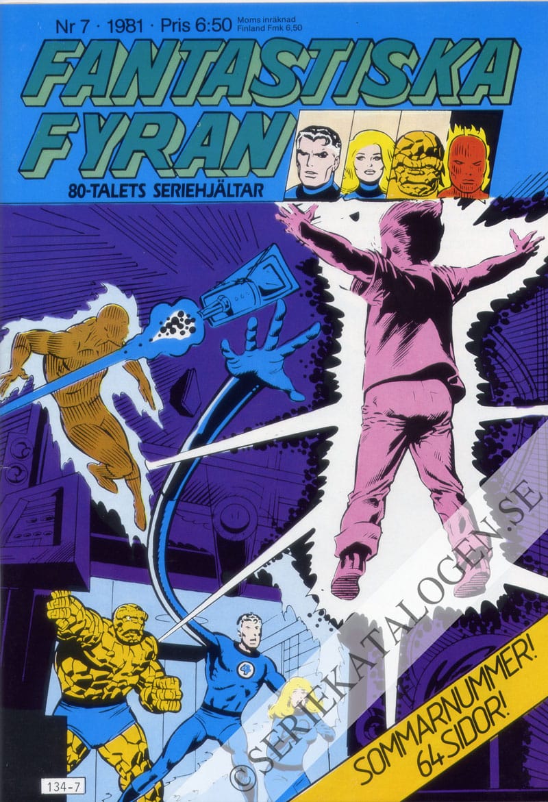 Framsida på Fantastiska Fyran #7 (1981)