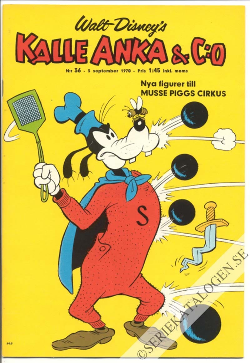 Framsida på Kalle Anka & C:o #36 (1970)