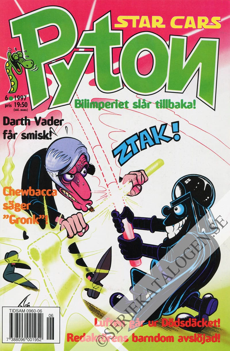 Framsida på Pyton #6 (1997)