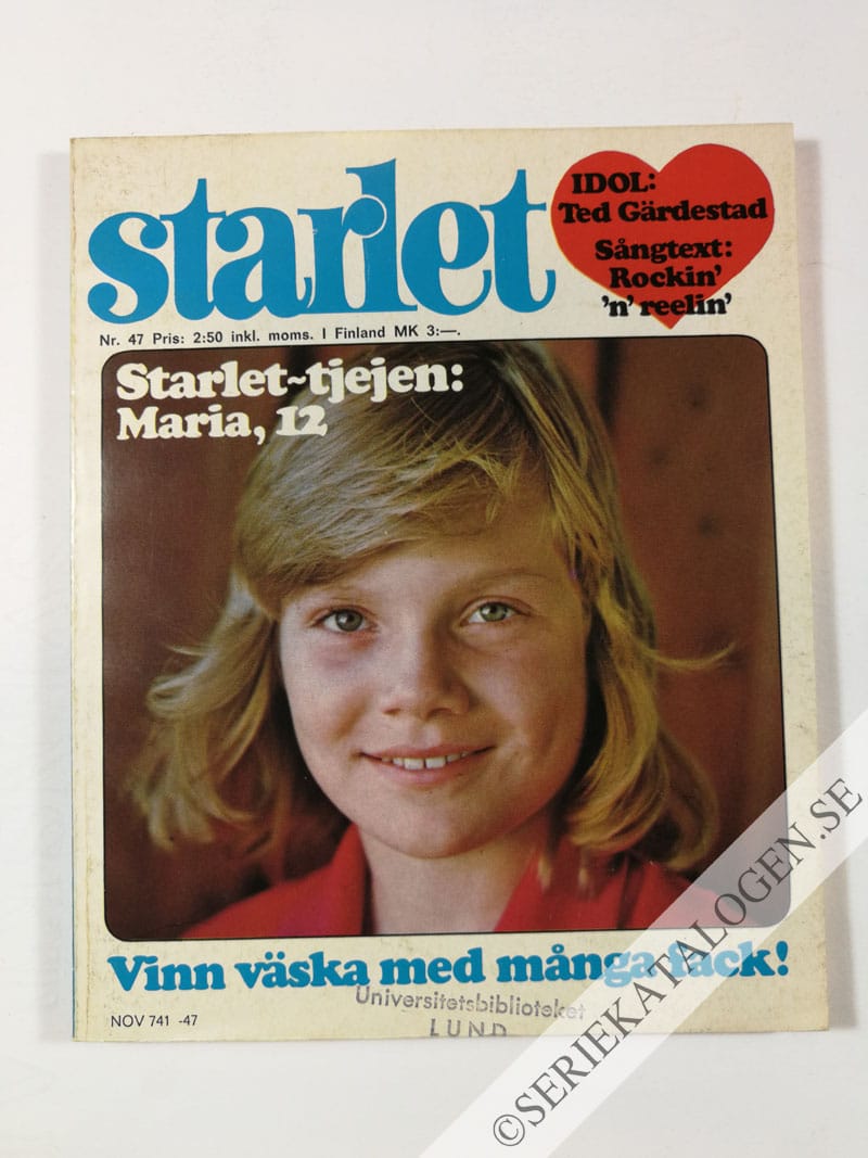 Framsida på Starlet #47 (1975)