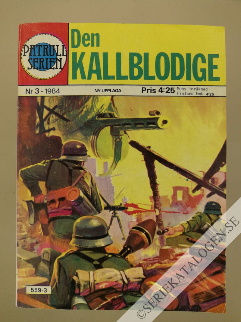 Framsida på Patrullserien #3 - Den kallblodige (1984)