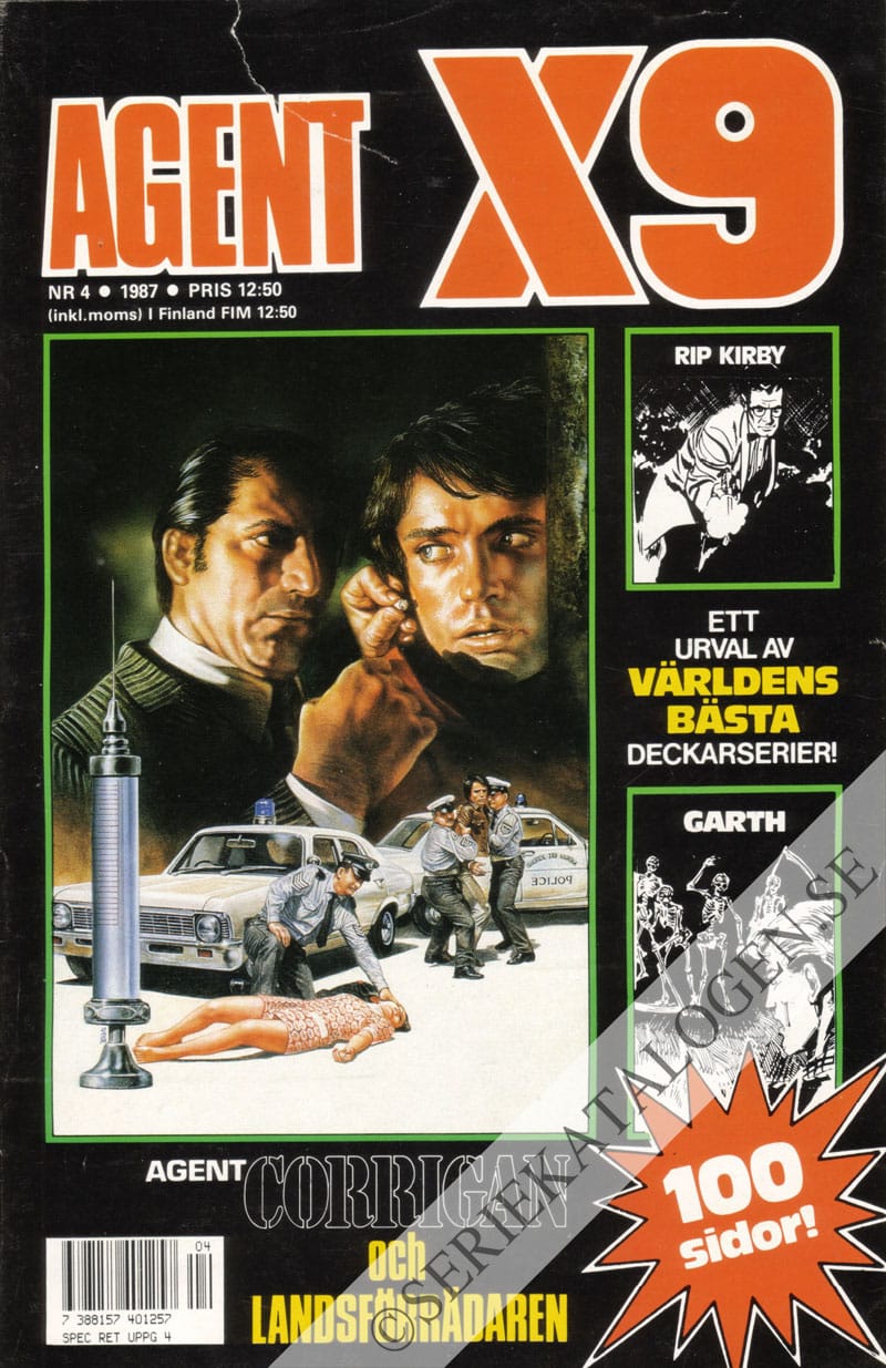 Framsida på Agent X9 #4 (1987)