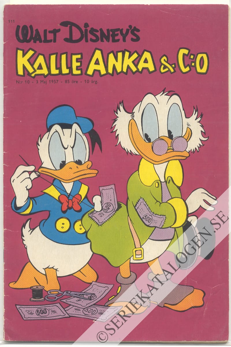 Framsida på Kalle Anka & C:o #10 (1957)