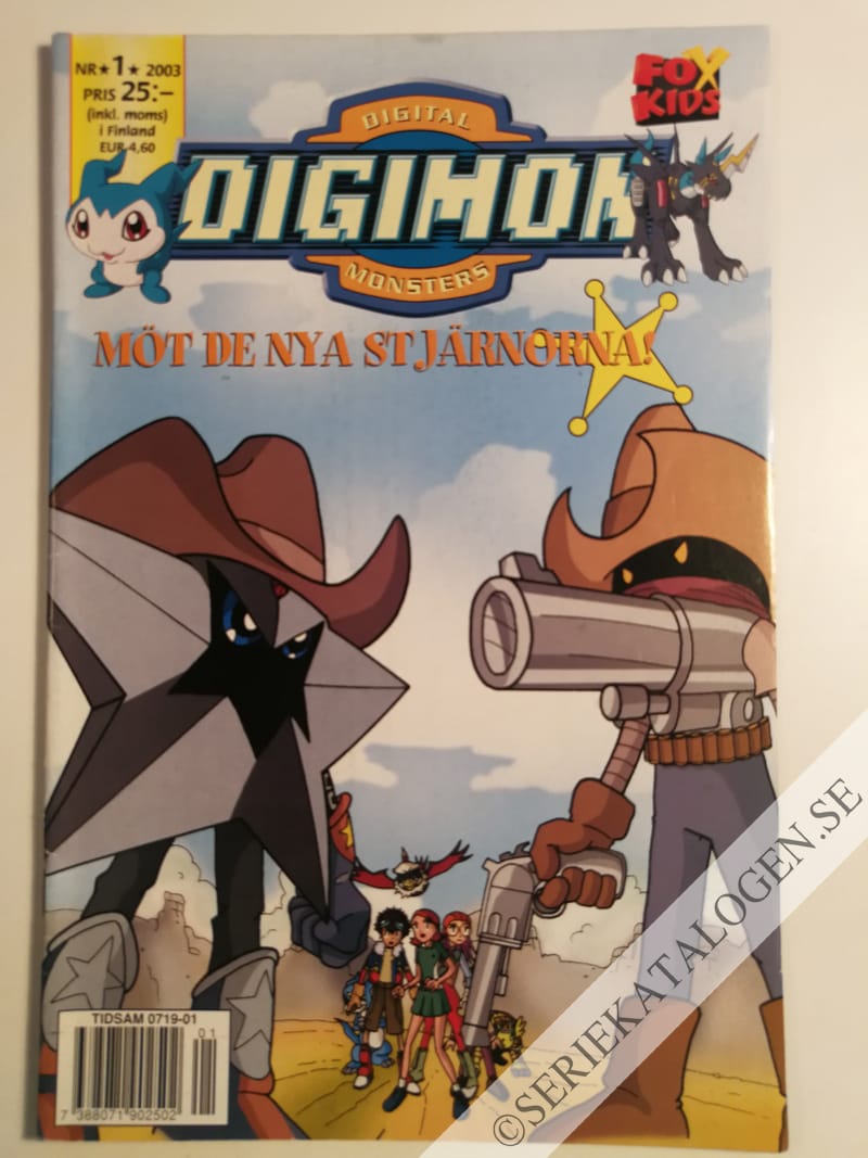 Framsida på Digimon - digital monsters Möt de nya stjärnorna! (2003)