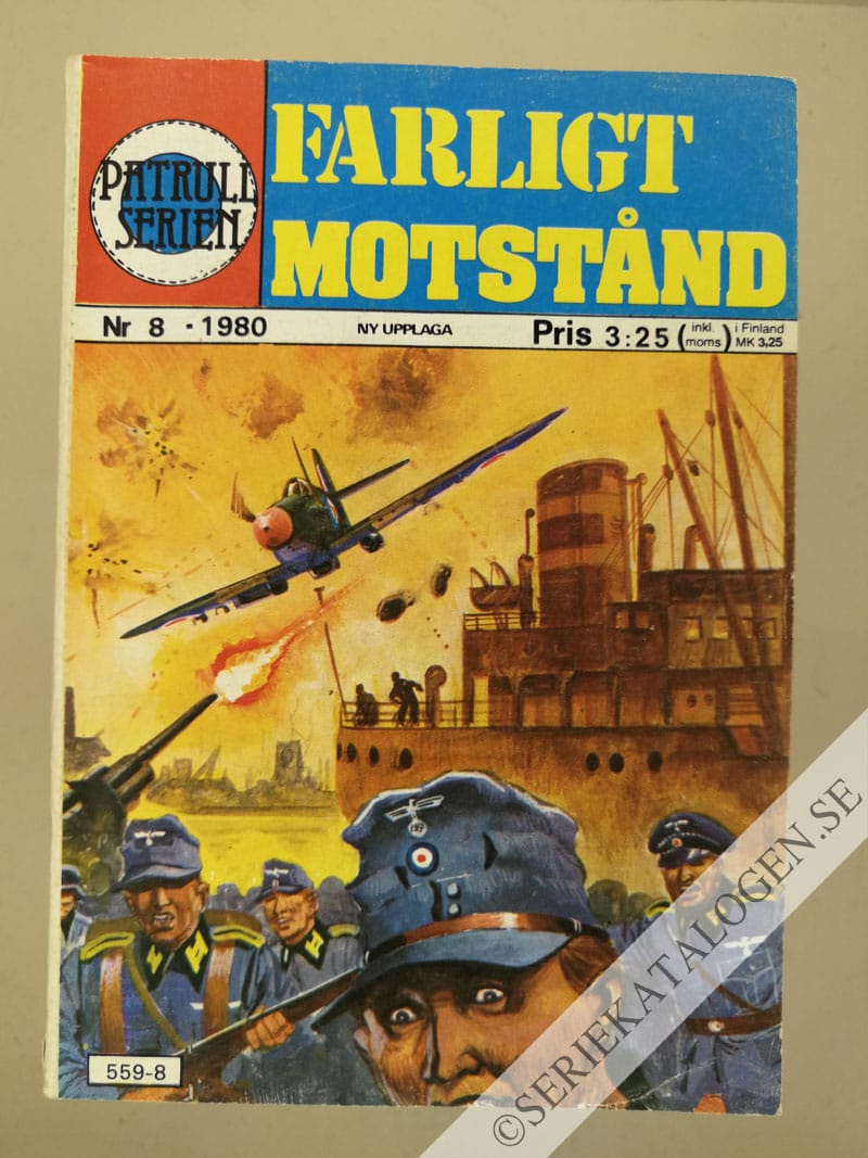 Framsida på Patrullserien Farligt motstånd (1980)