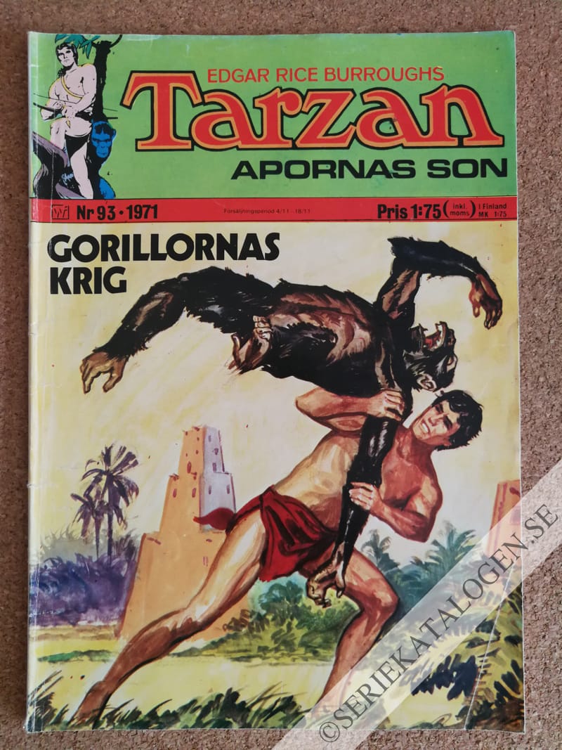 Framsida på Tarzan #93 (1971)