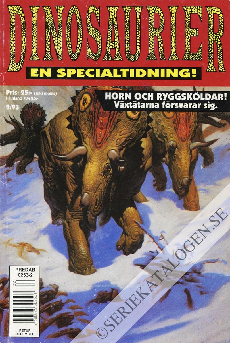 Framsida på Dinosaurier - en faktatidning #2 (1993)