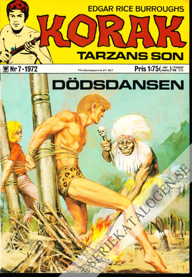 Framsida på Korak - Tarzans son #7 (1972)
