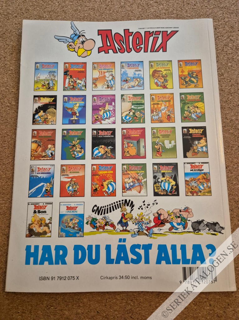 Baksida på Asterix i Belgien (1988)