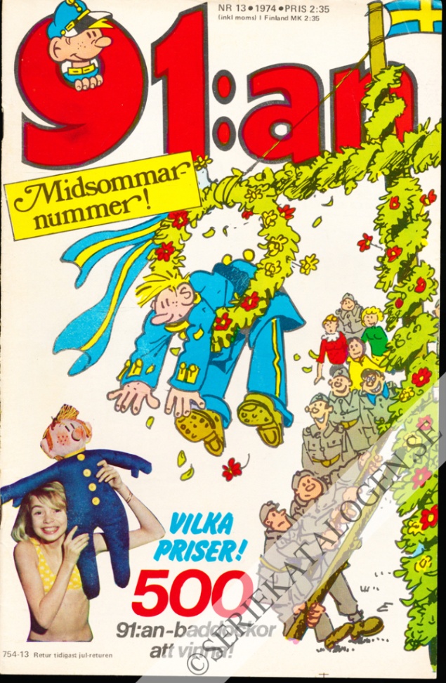 Framsida på 91:an #13 (1974)