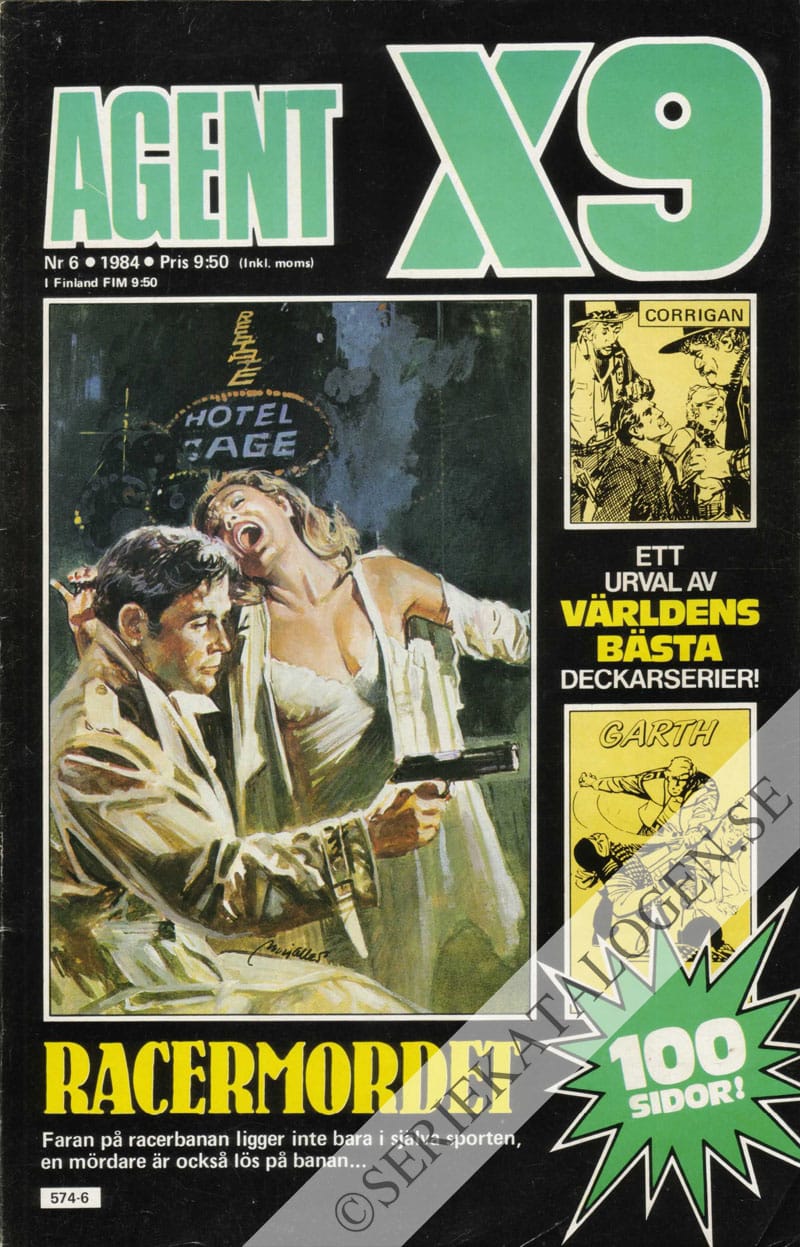 Framsida på Agent X9 #6 (1984)