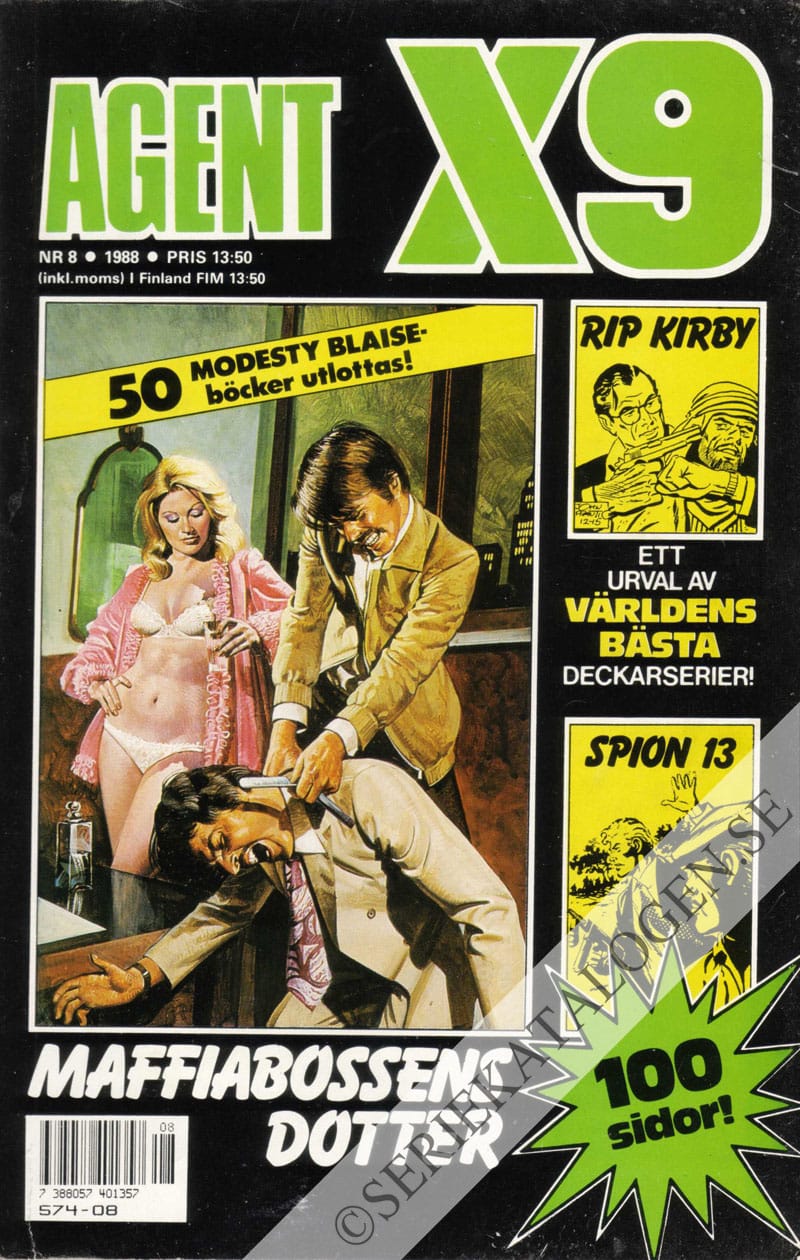 Framsida på Agent X9 #8 (1988)