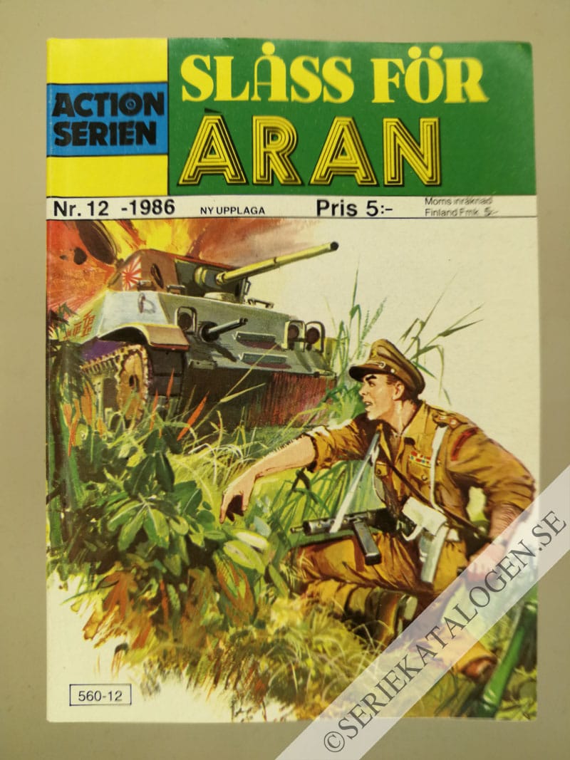 Framsida på Actionserien #12 - Slåss för äran (1986)